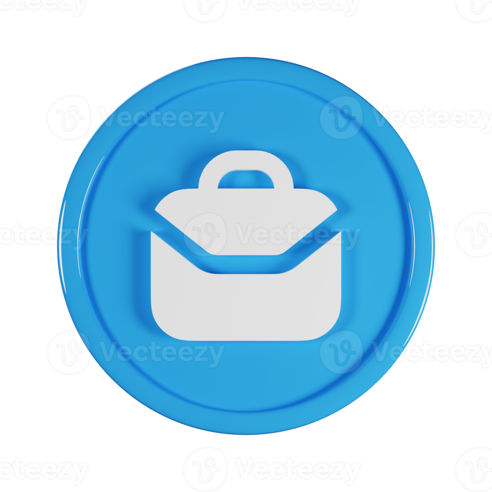 Briefcase Business Icon 3D Render Illustration png