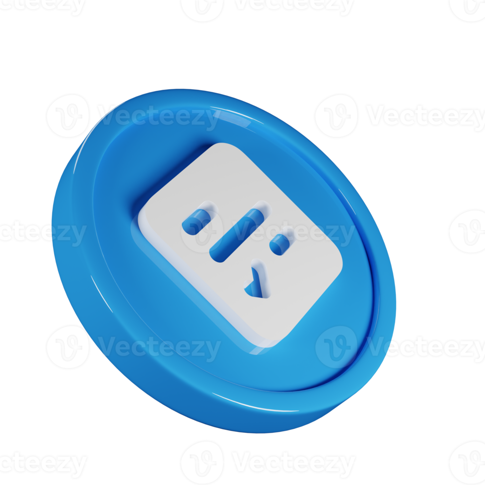 Memo Check Business Icon 3D Render Illustration png