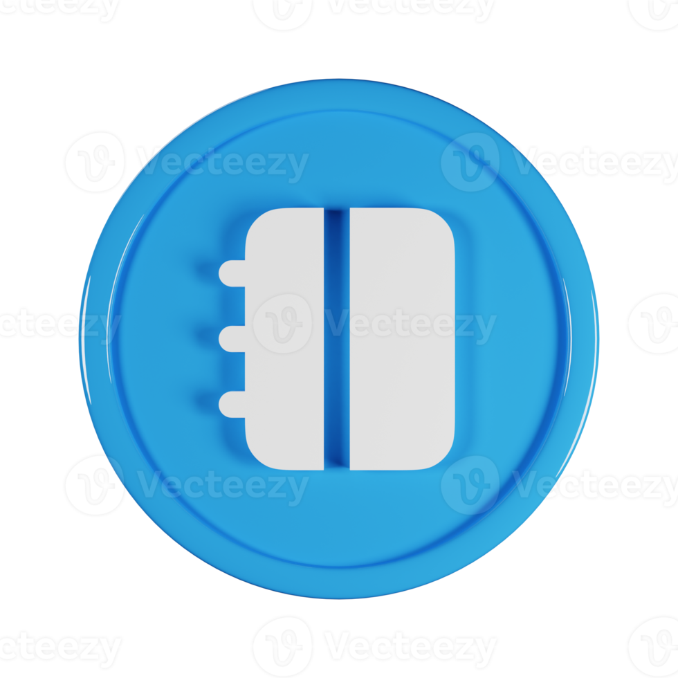 Notebook Business Icon 3D Render Illustration png