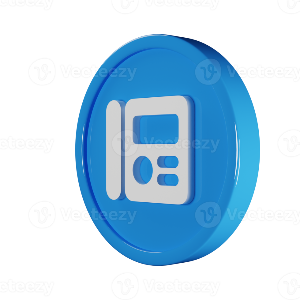 Phone Intercom Business Icon 3D Render Illustration png