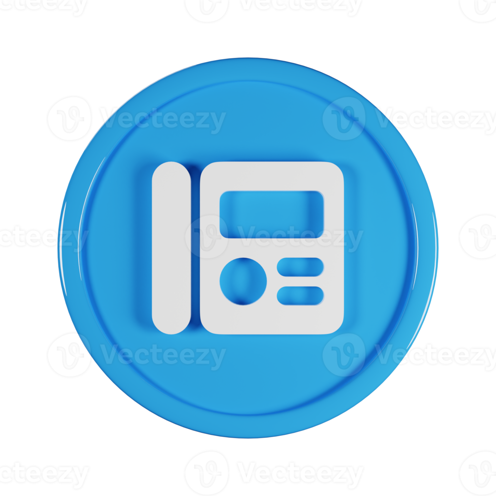 Phone Business Icon 3D Render Illustration 22956201 PNG