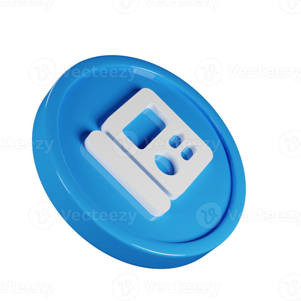 Phone Intercom Business Icon 3D Render Illustration png