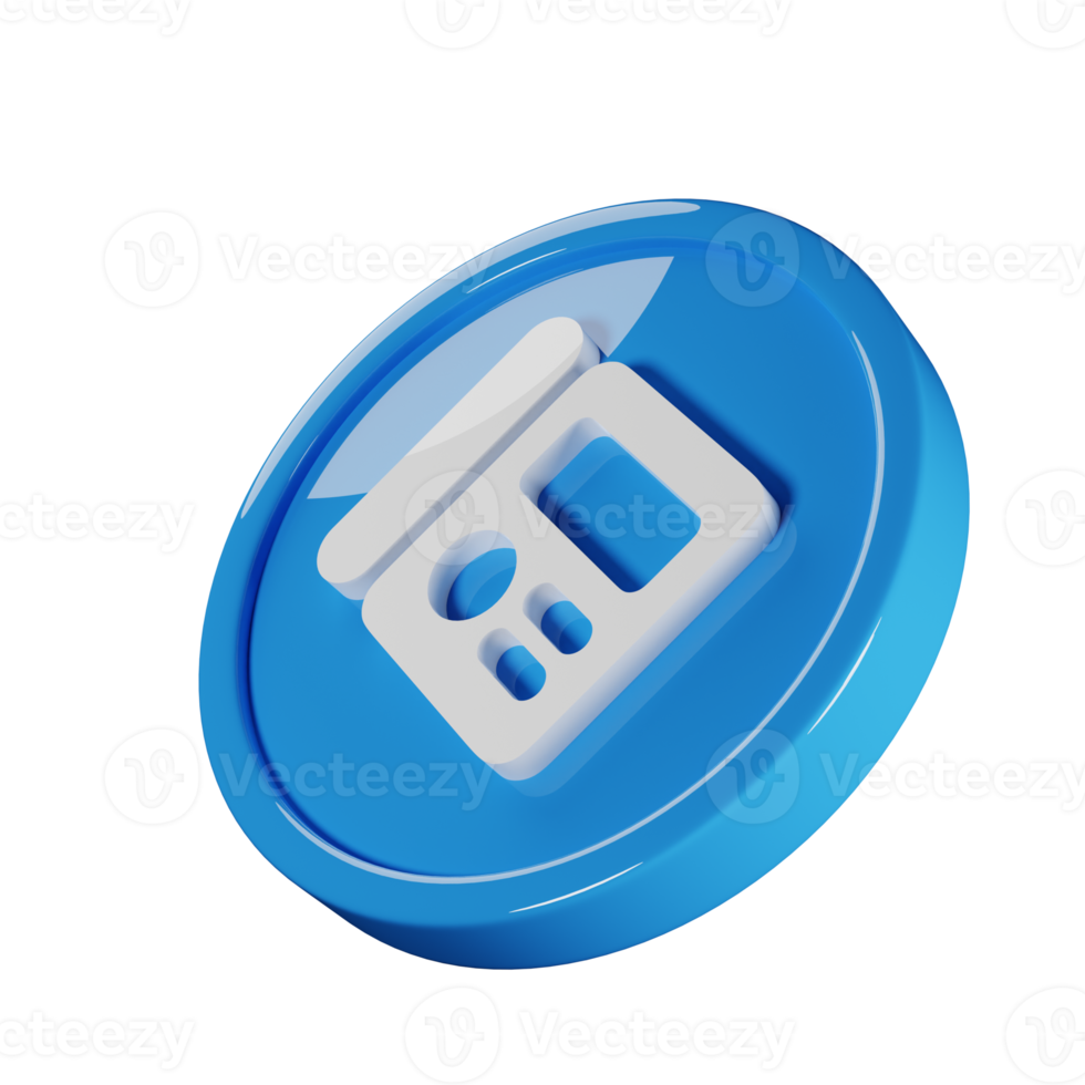 Phone Intercom Business Icon 3D Render Illustration png