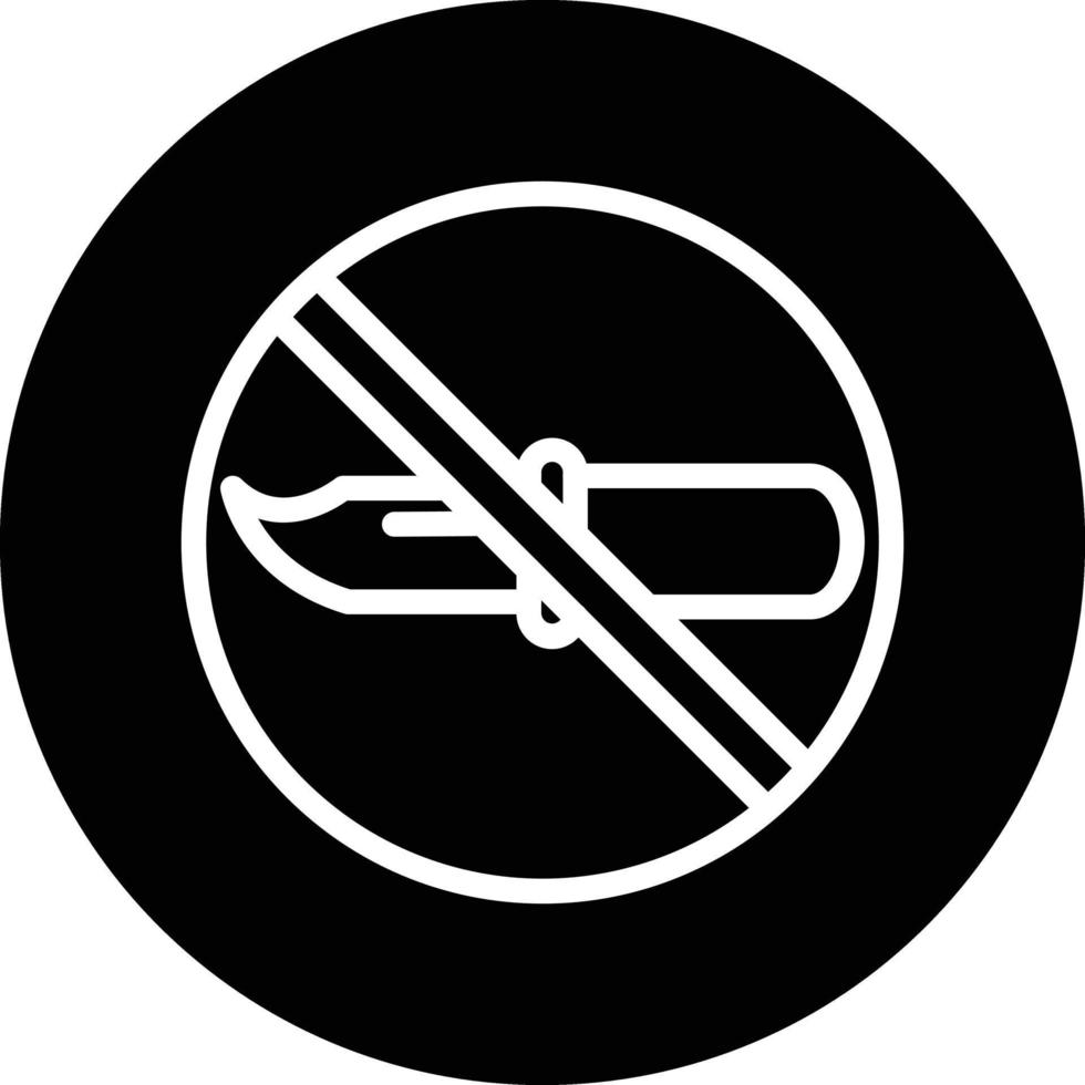 No Weapons Vector Icon Design