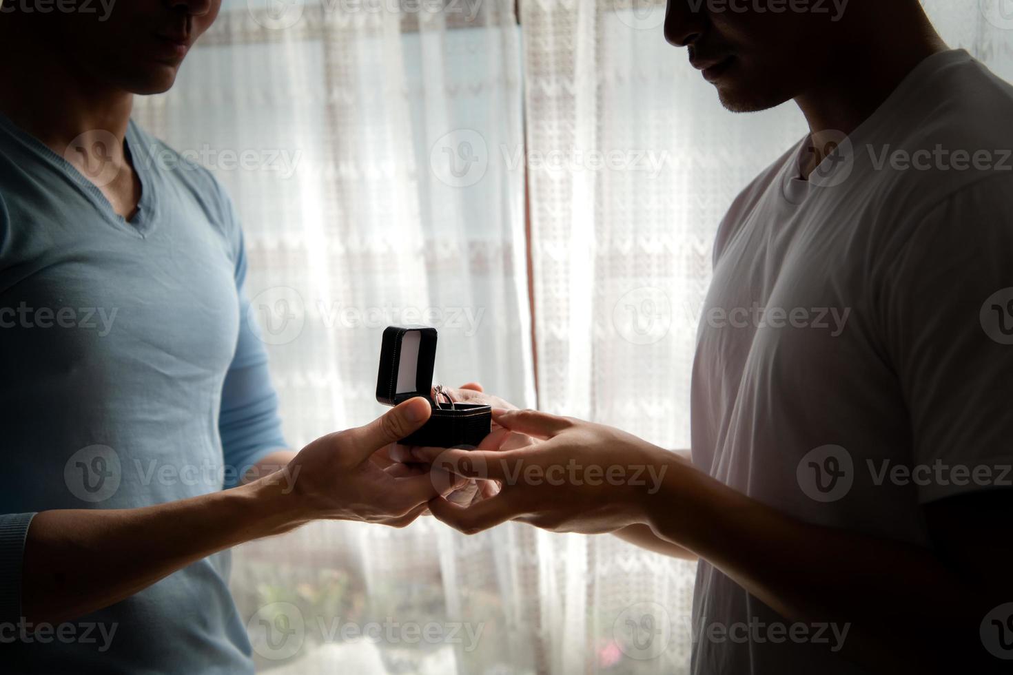 LGBT couples have shown their love for each other by wearing engagement rings. to confirm that they will live together forever photo