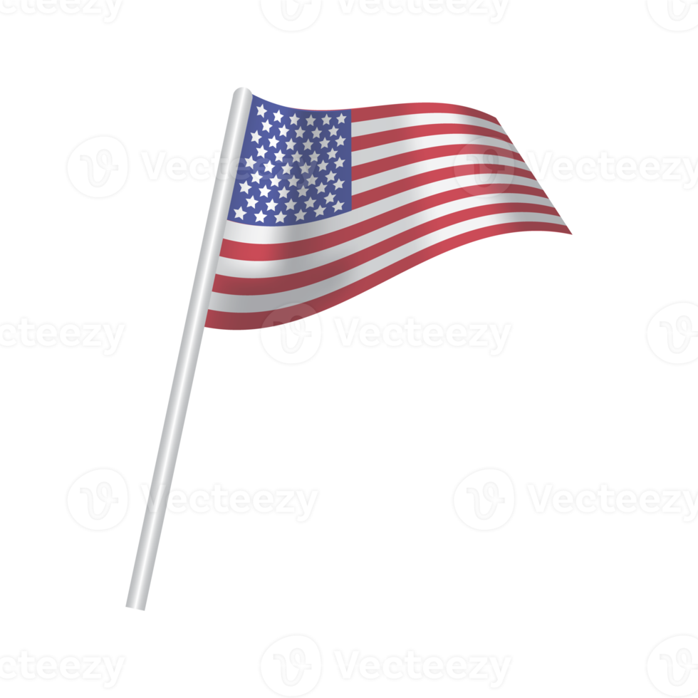 USA flag for Independence Day. png