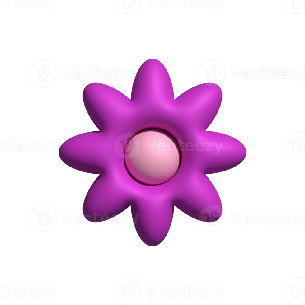 3D flower isolated png