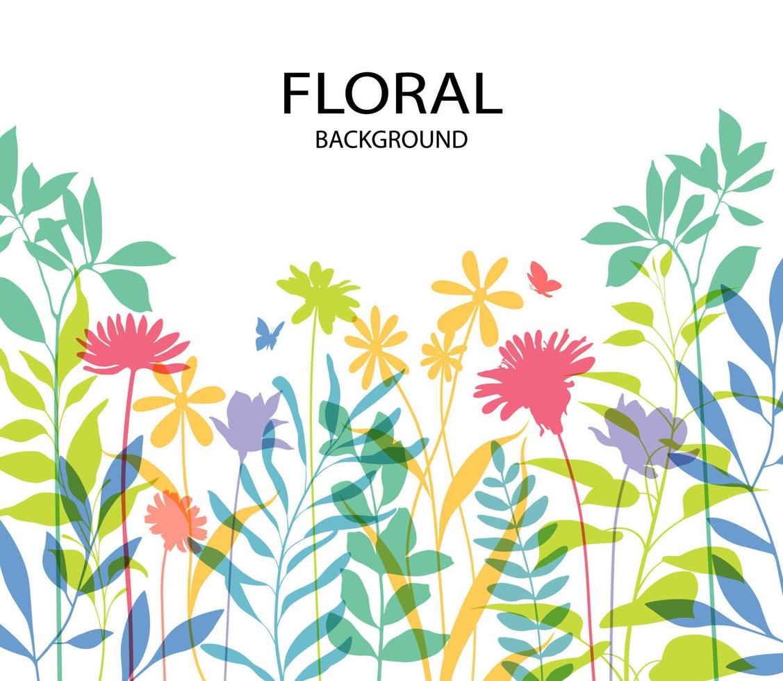 Ilustración de vector de fondo floral