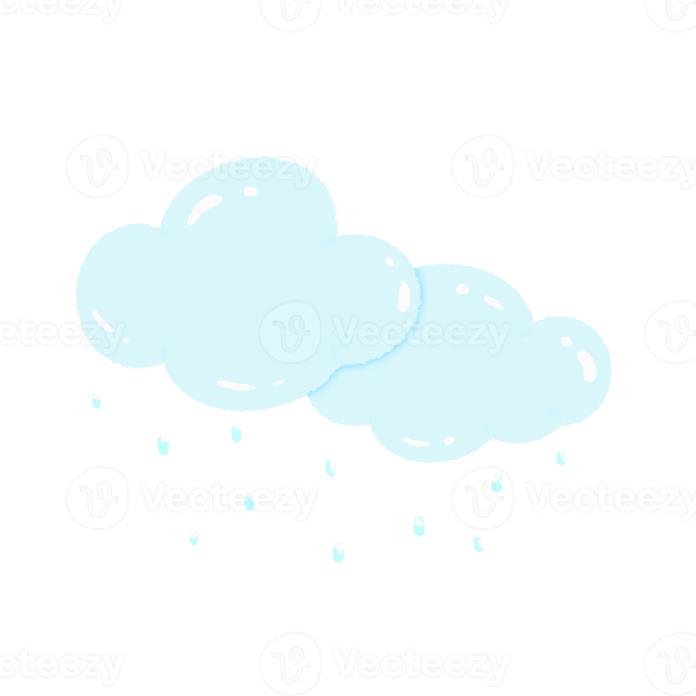 Cute clouds after rain stationary sticker png