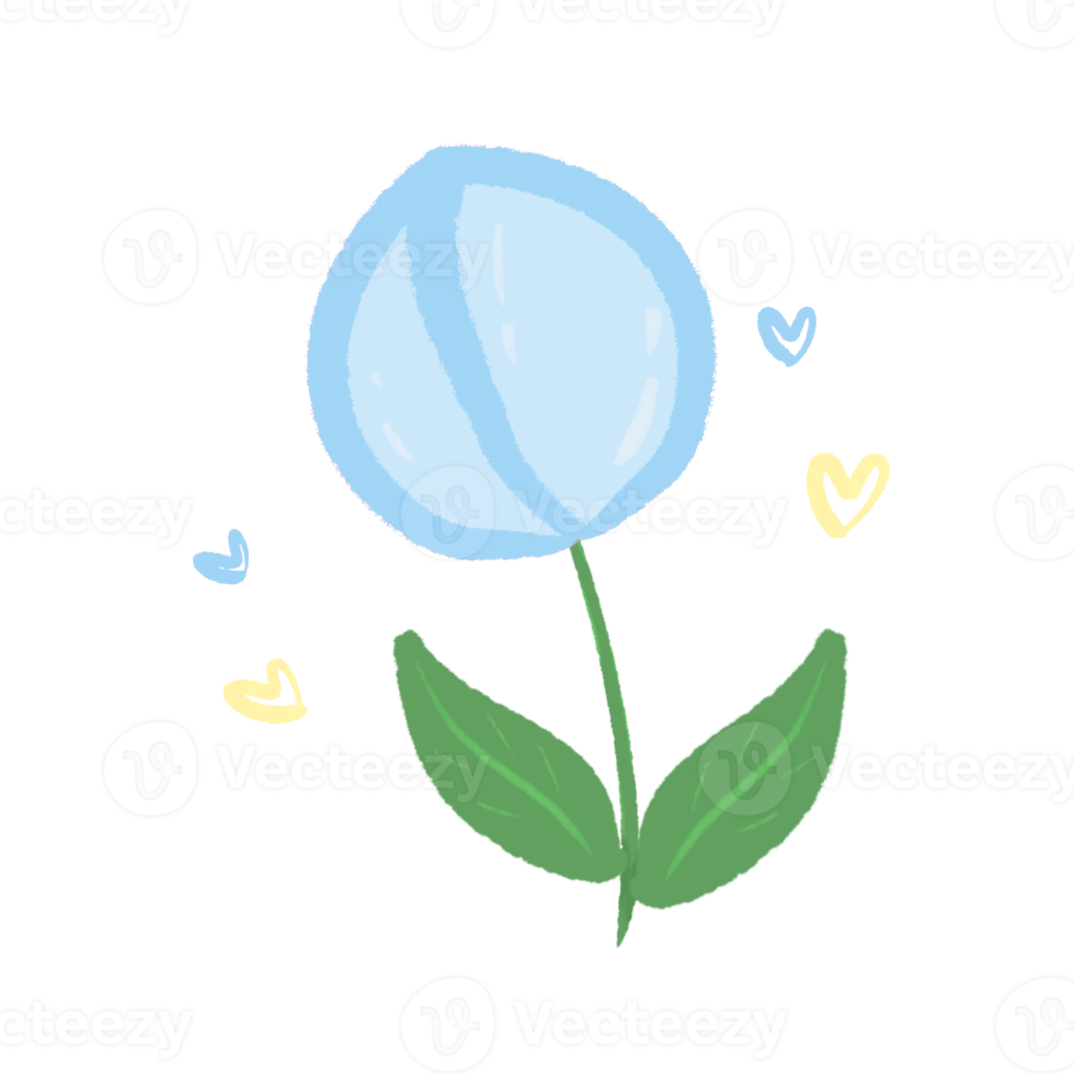 Cute tulips after rain stationary sticker png