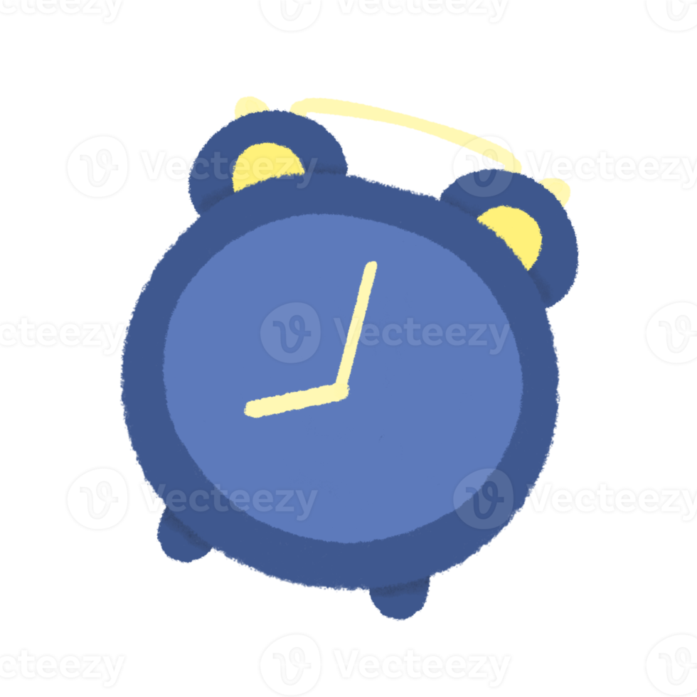 Cute alarm clock about bedtime stationary sticker png