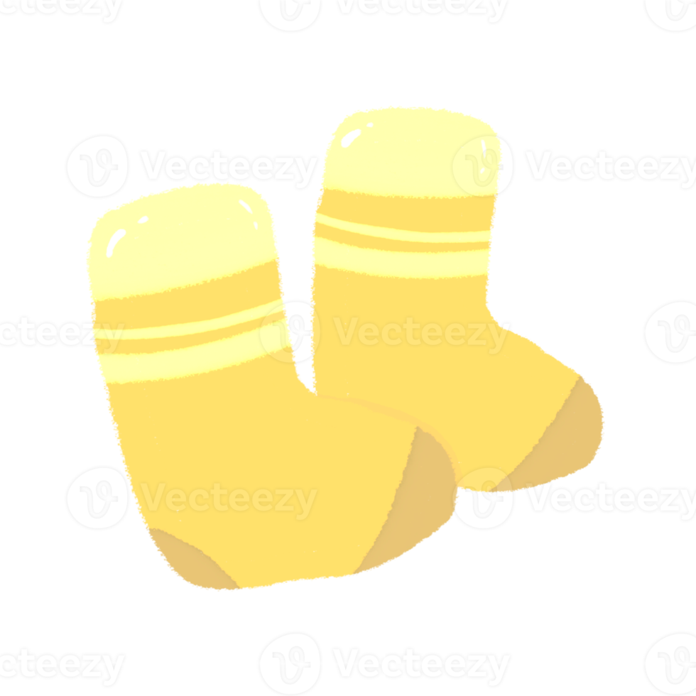 Cute socks about bedtime stationary sticker png