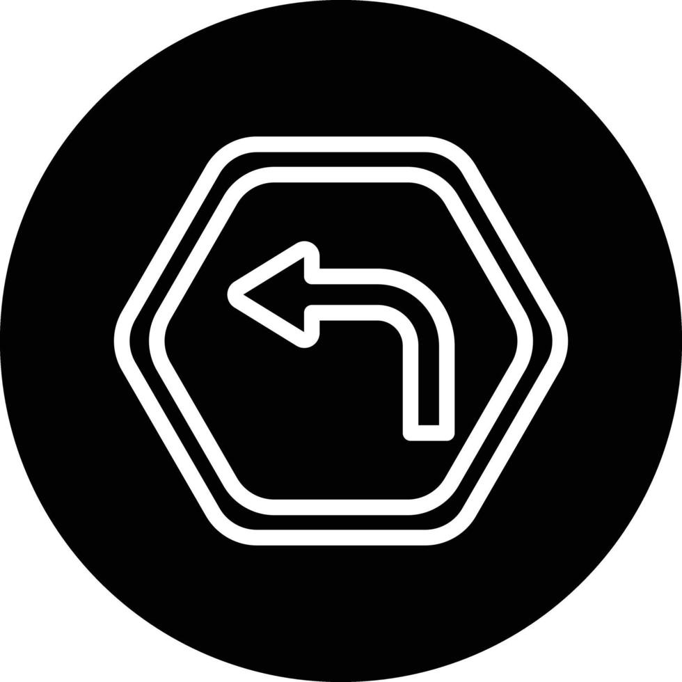 Turn Left Vector Icon Design