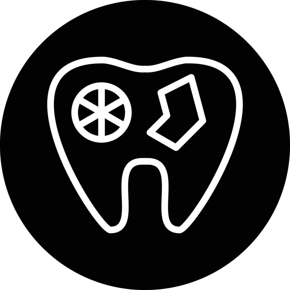 diente infección vector icono diseño