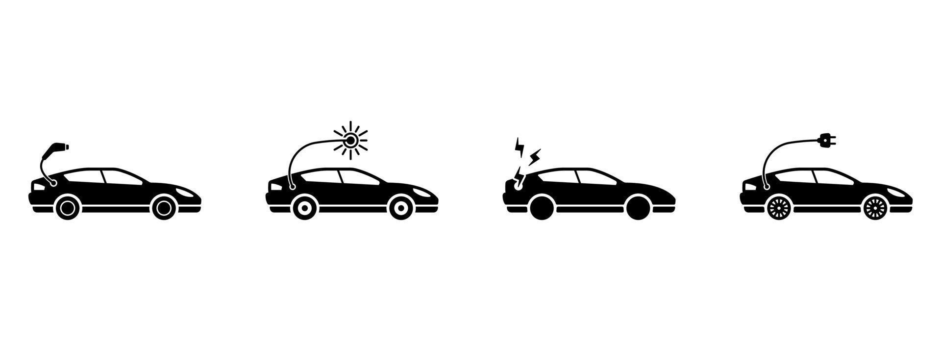 Simple vector icon on a theme electric car