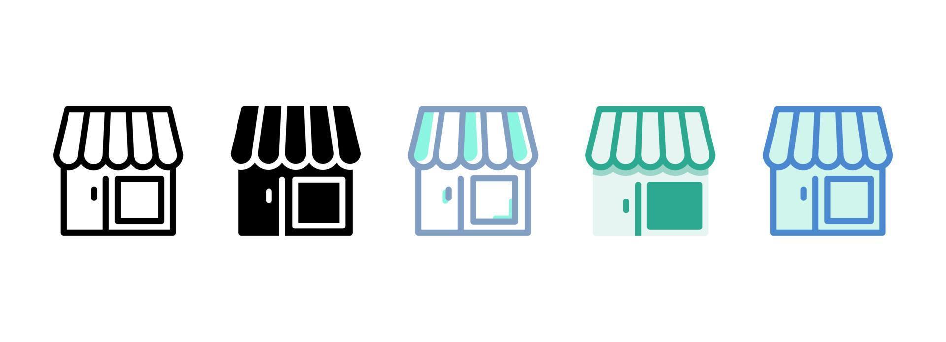Simple vector icon on a theme store