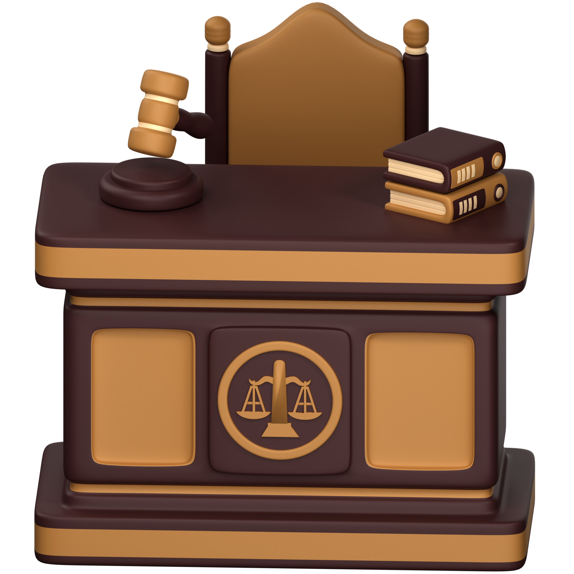 3D Illustration judge table 22957400 PNG