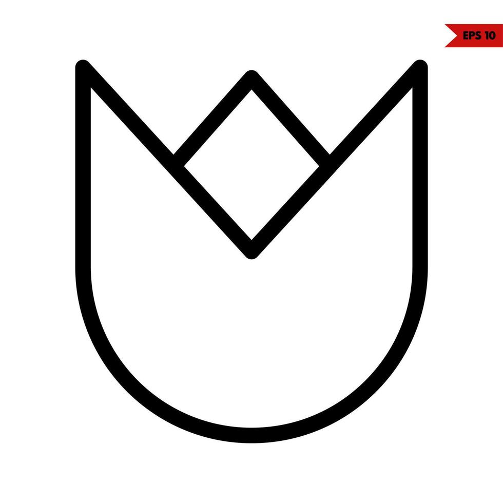 tulips line icon vector