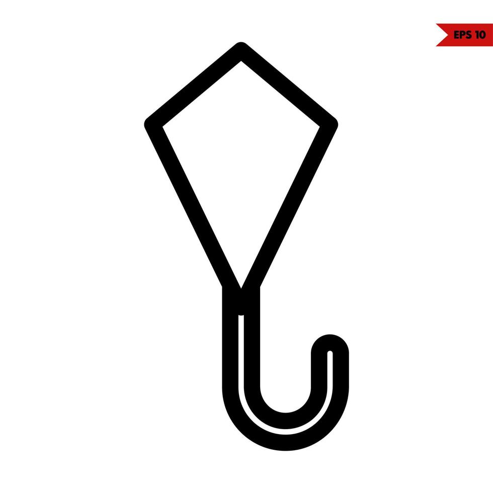 kite line icon vector