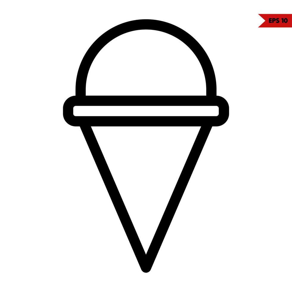 ice cream line icon vector