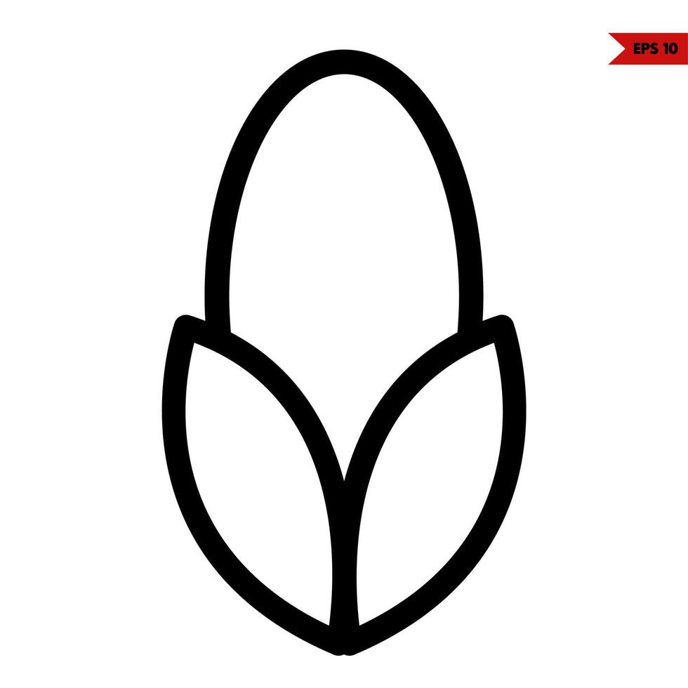 corn line icon vector