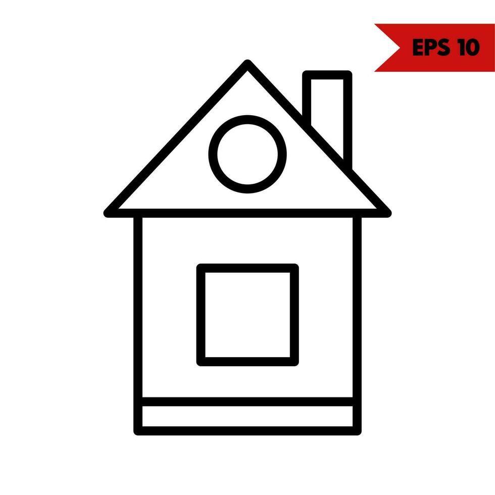 home line icon vector