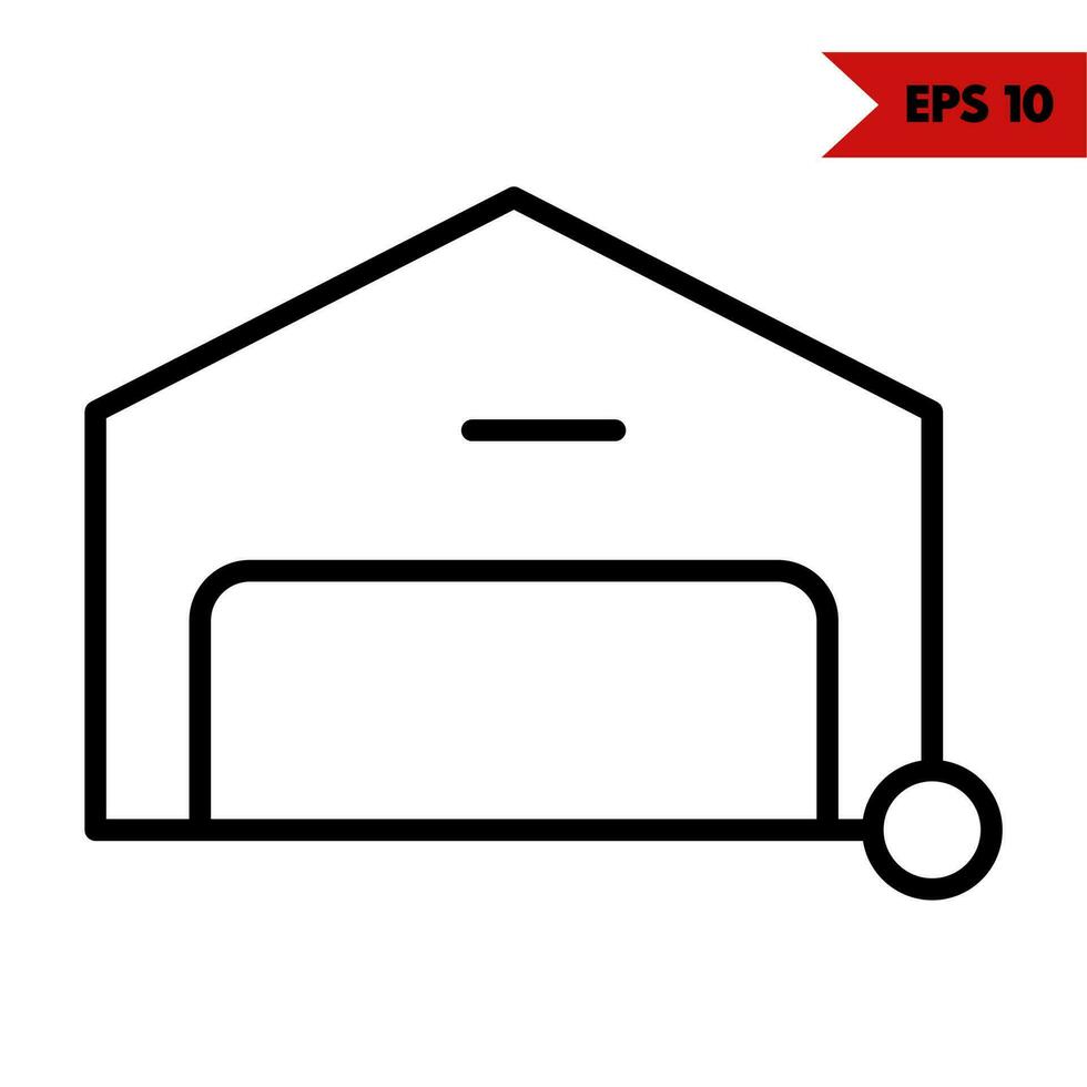 garage line icon vector