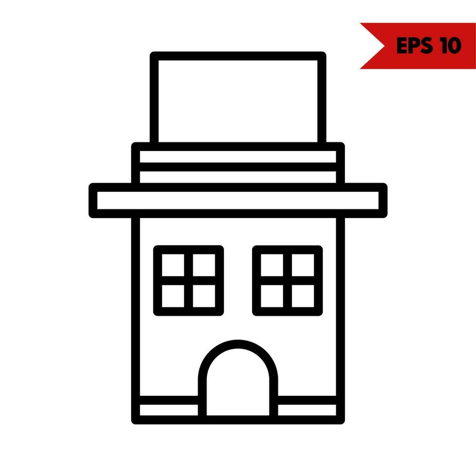 home line icon vector