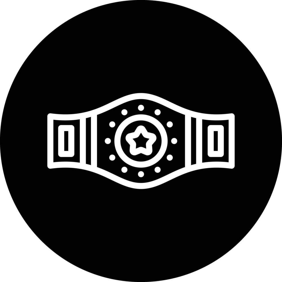 Champion Belt Vector Icon Design