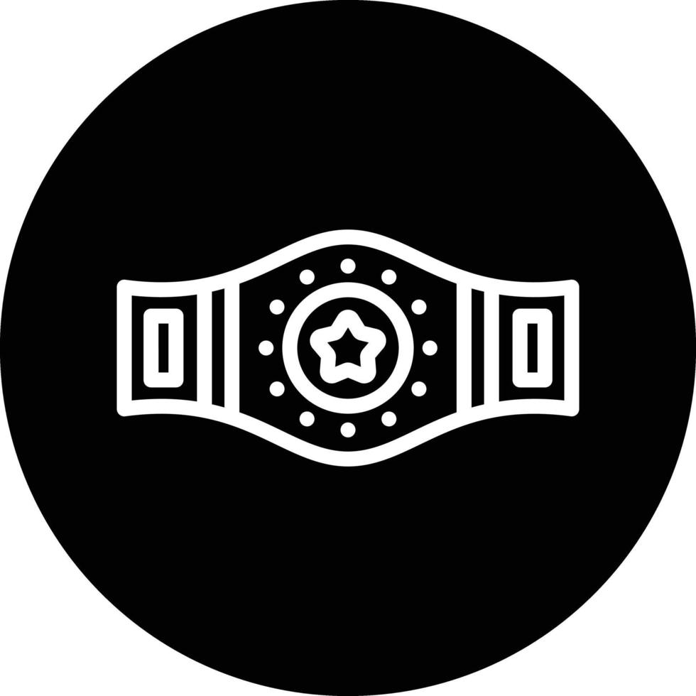 Champion Belt Vector Icon Design