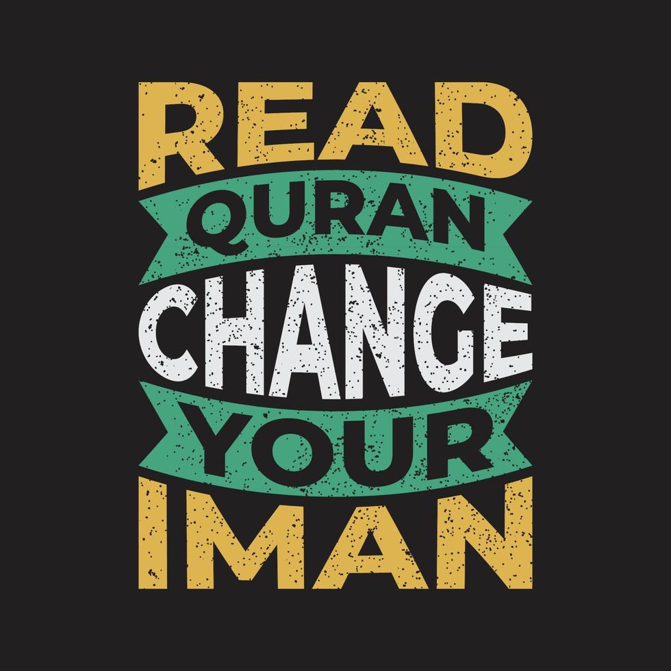 Read Quran Tshirt Design vector