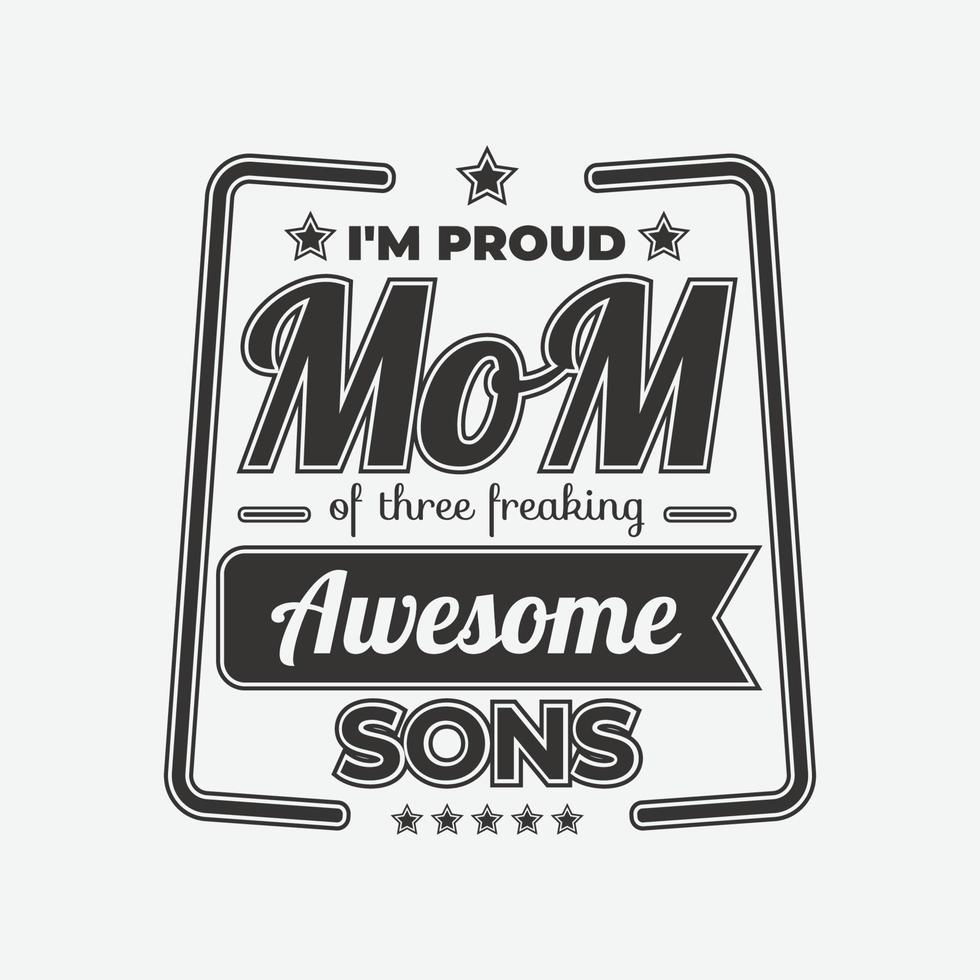 I'm Proud Typography Tshirt Design vector