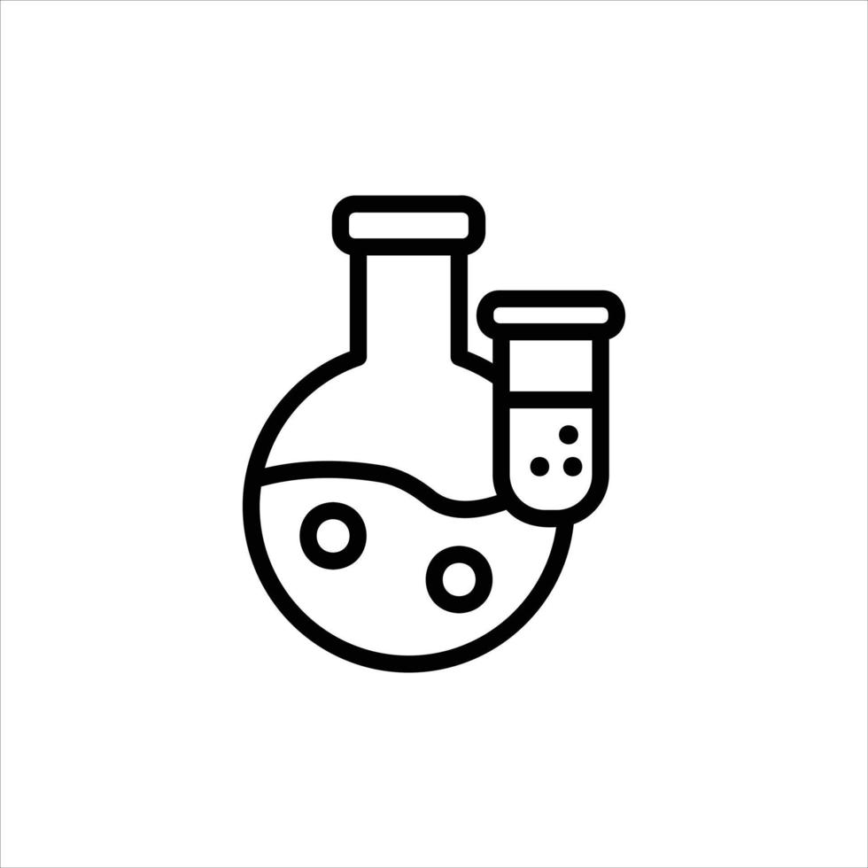 flasks icon with isolated vektor and transparent background vector