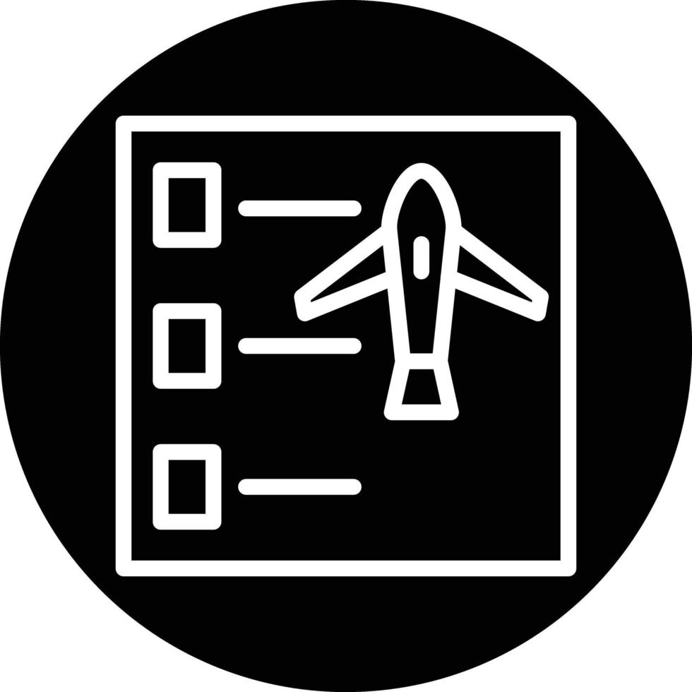 Flight Checklist Vector Icon Design