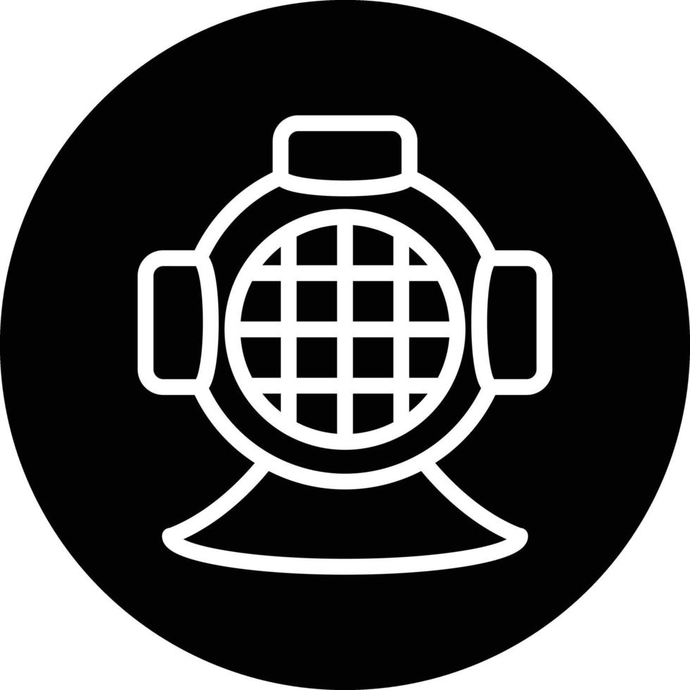Diving Helmet Vector Icon Design