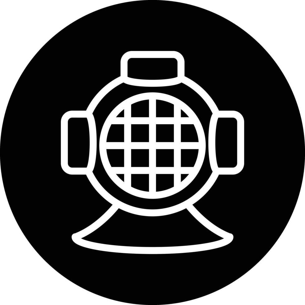 Diving Helmet Vector Icon Design