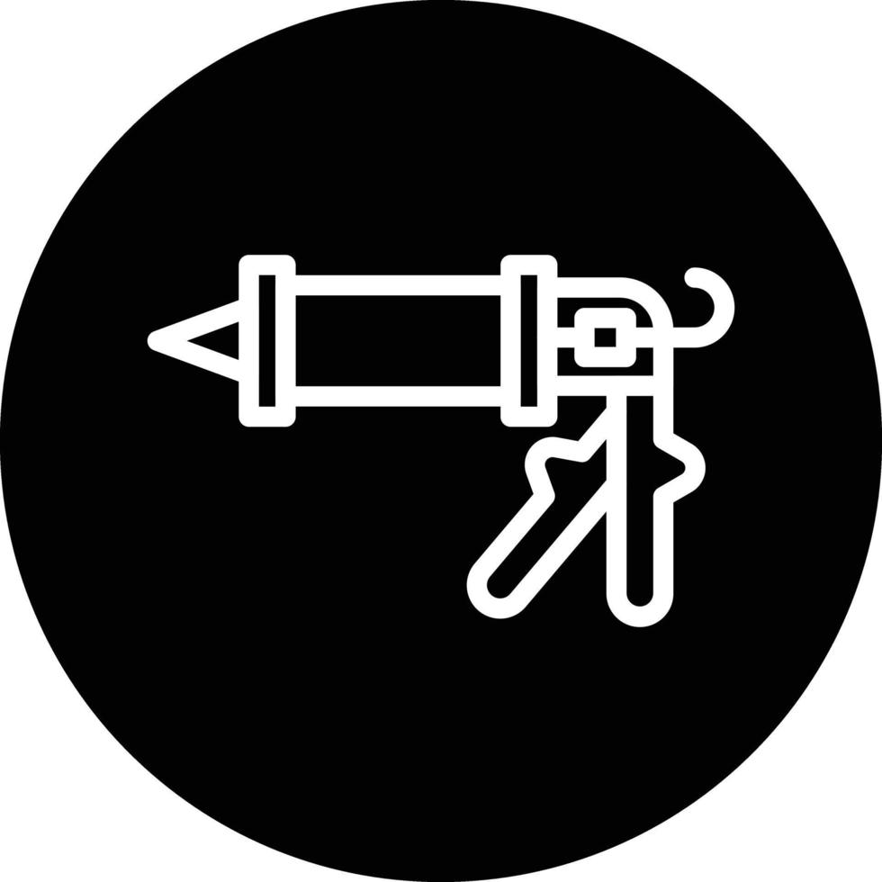 Caulking Gun Vector Icon Design