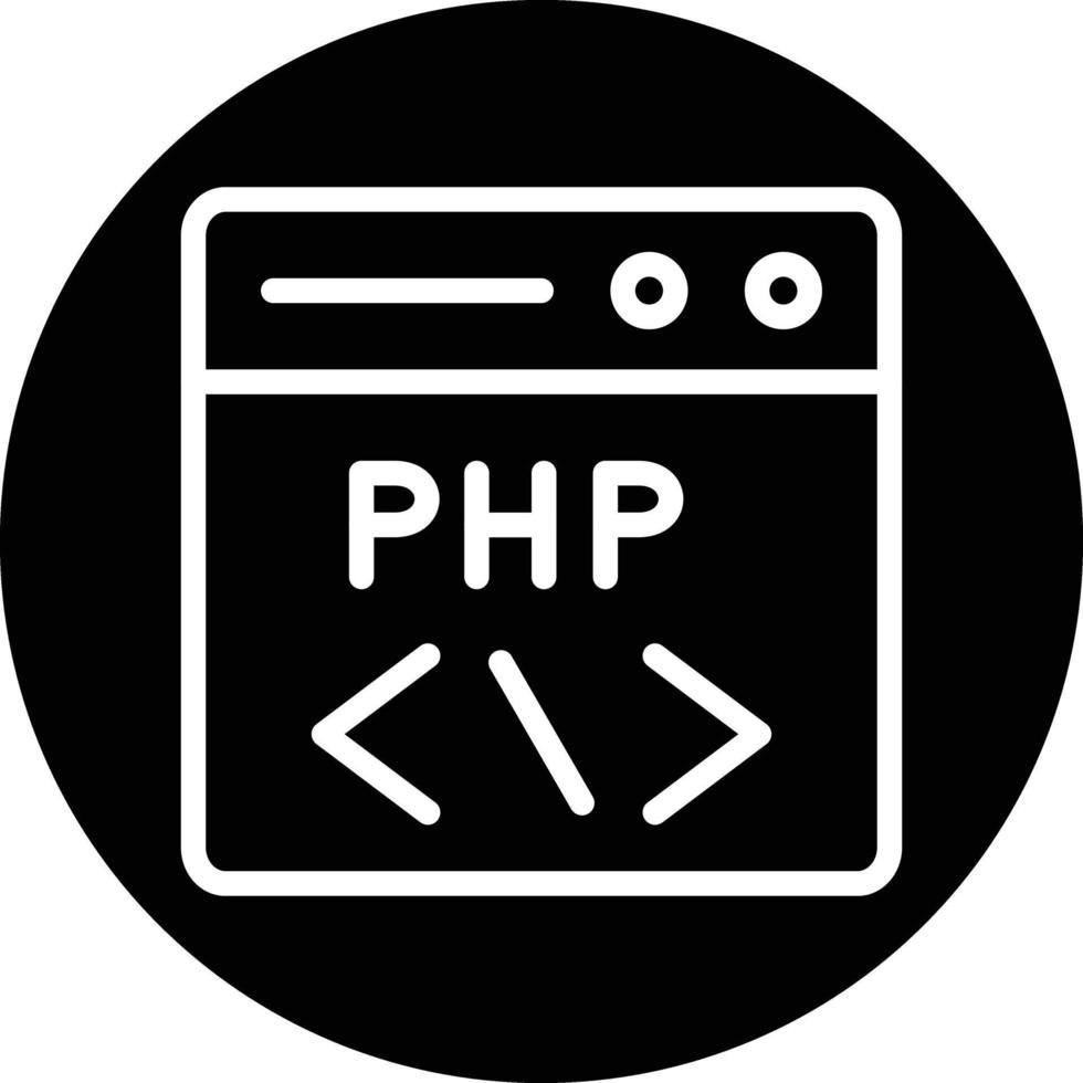 PHP Coding Vector Icon Design