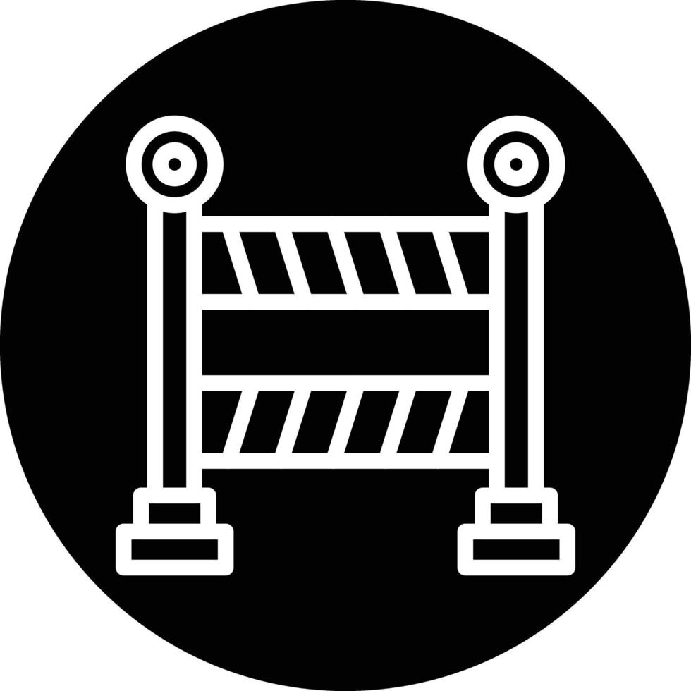 Construction Barrier Vector Icon Design
