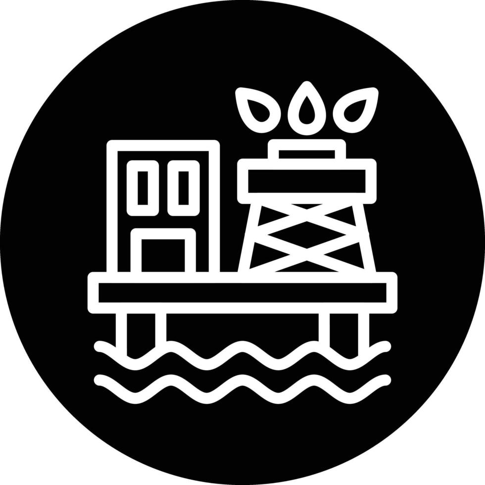 Oil Tower Vector Icon Design