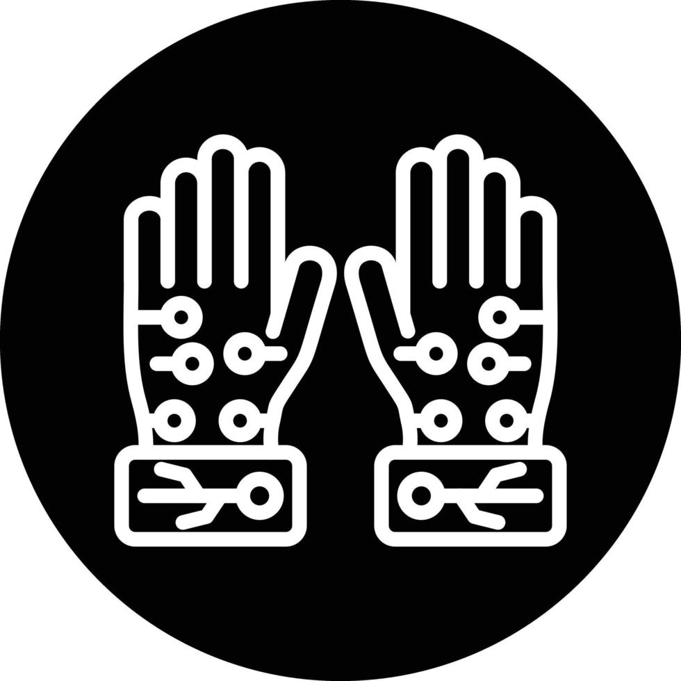 diseño de icono de vector de guantes con cable