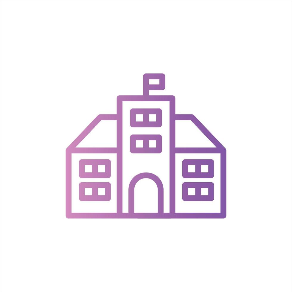 school icon with isolated vektor and transparent background vector