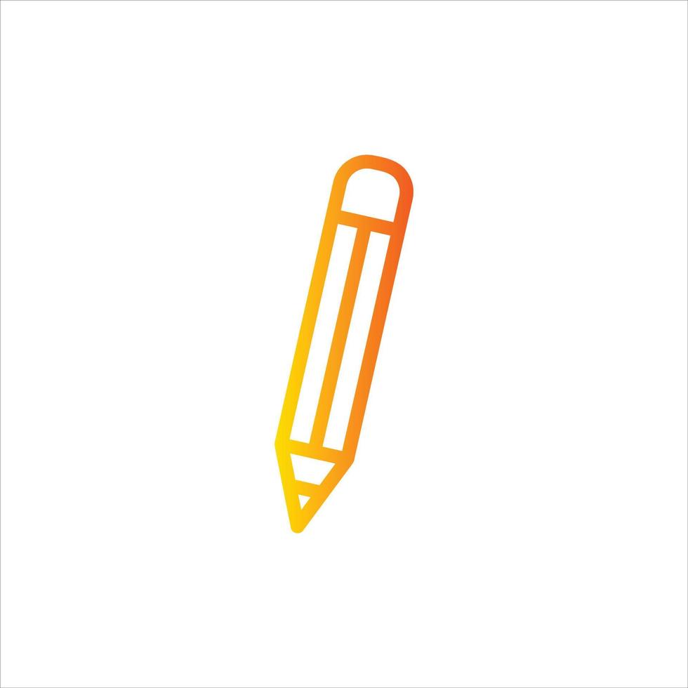pencil icon with isolated vektor and transparent background vector