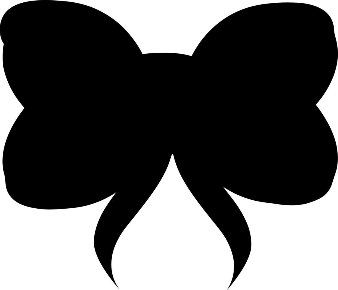 Vector silhouette of Bow on white background