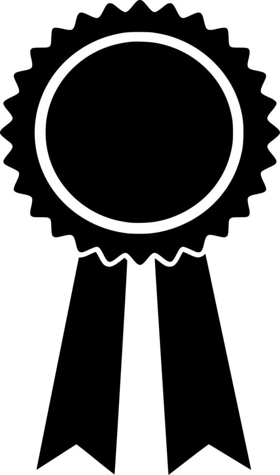 Vector silhouette of medal on white background