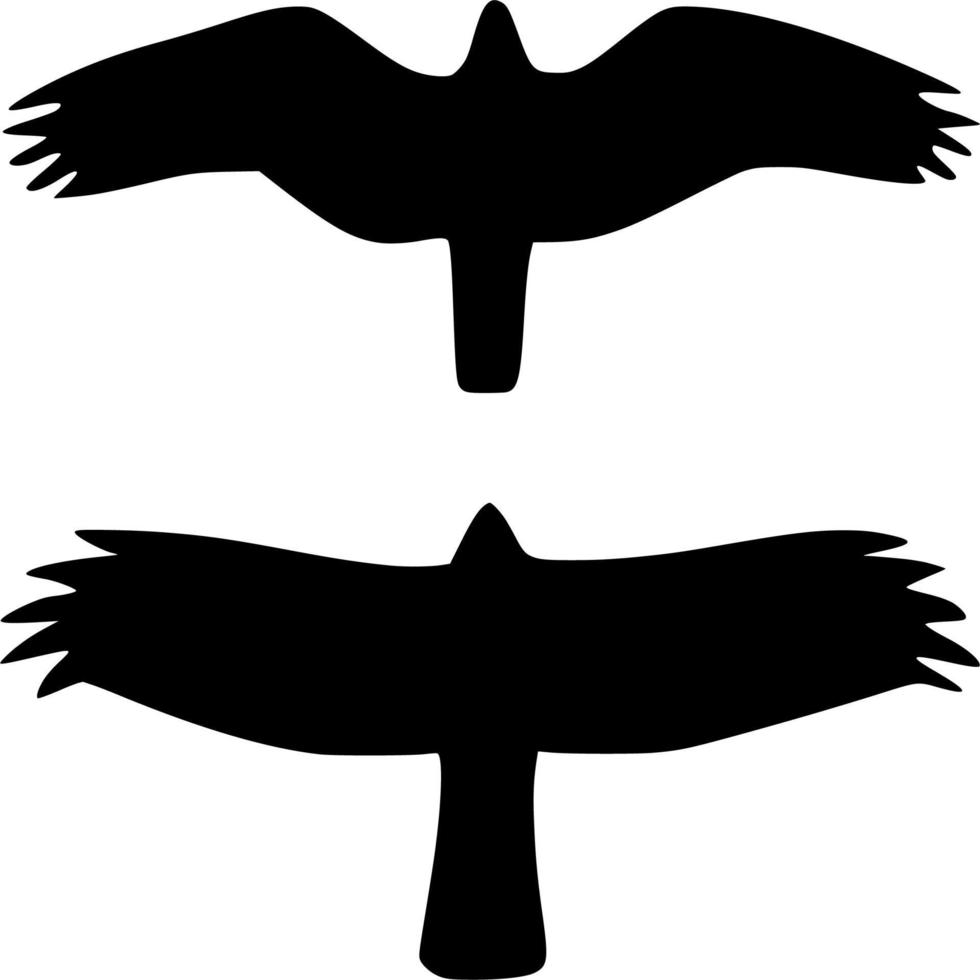 Vector silhouette of Birds on white background