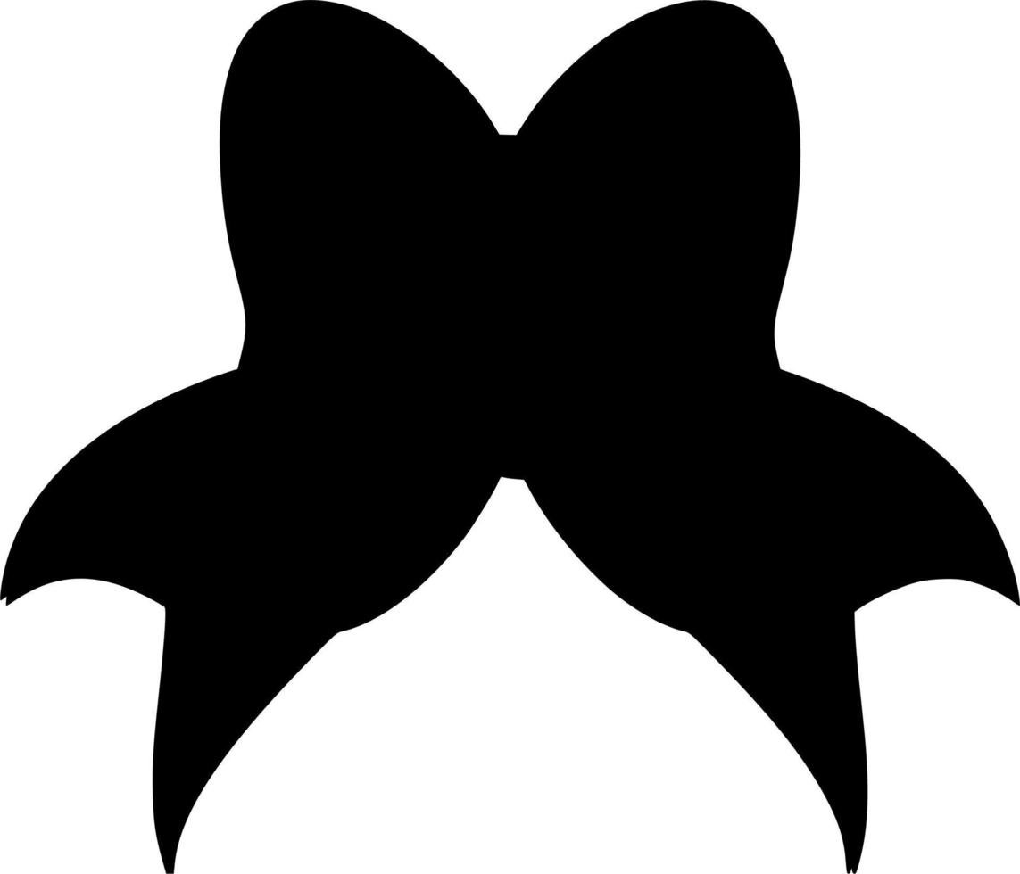 Vector silhouette of Bow on white background