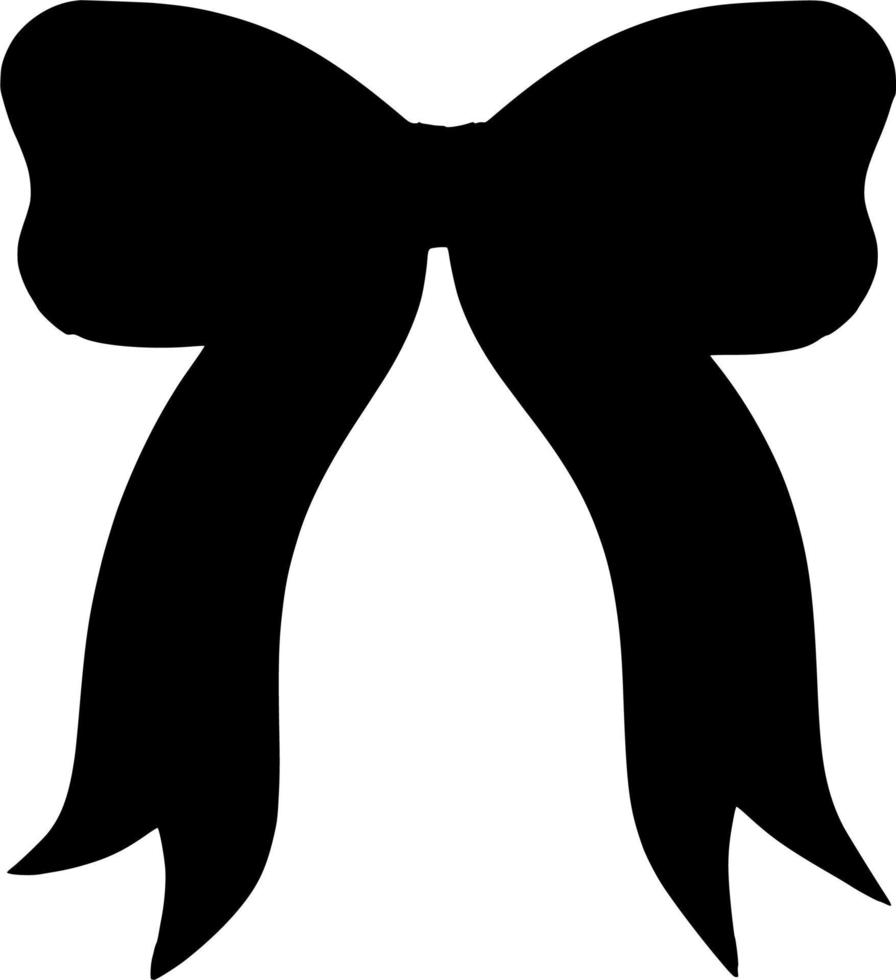 Vector silhouette of Bow on white background