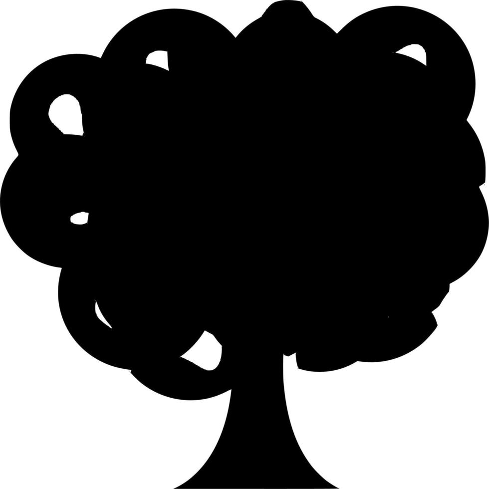 Vector silhouette of Tree on white background