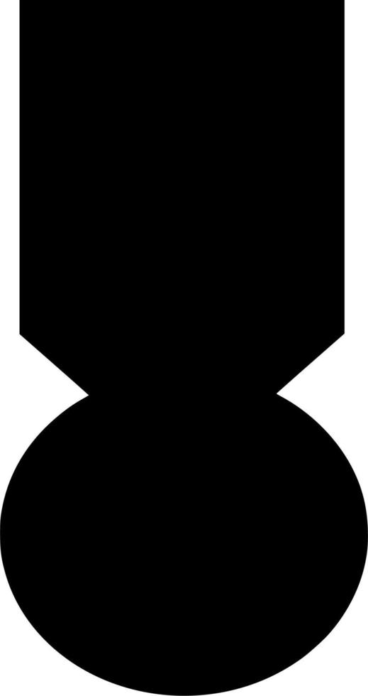 Vector silhouette of medal on white background